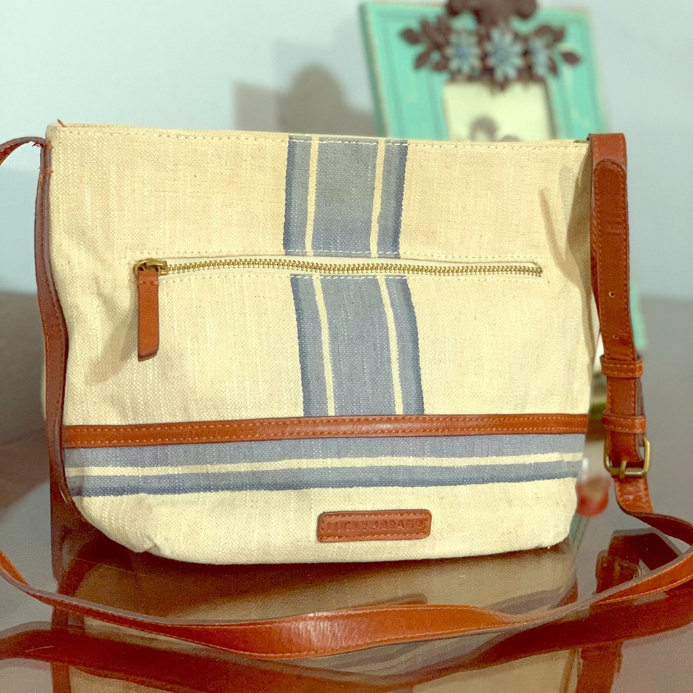 Blue Striped Canvas Lucky Brand Bag